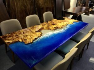 BÀN GỖ EPOXY SÓNG BIỂN PHÒNG ĂN