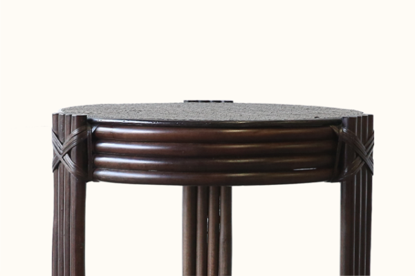 Pretzel Side Table Tobacco close
