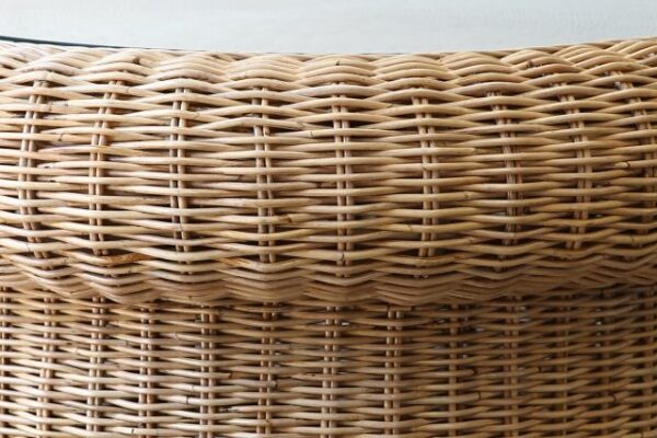 woven natural rattan coffee table