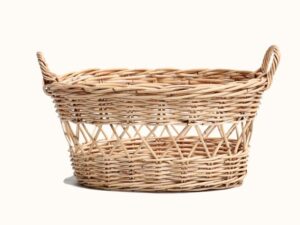 Wicker Washing Laundry Basket Oval Natural Rattan Cane Storage Coastal eco-friendly